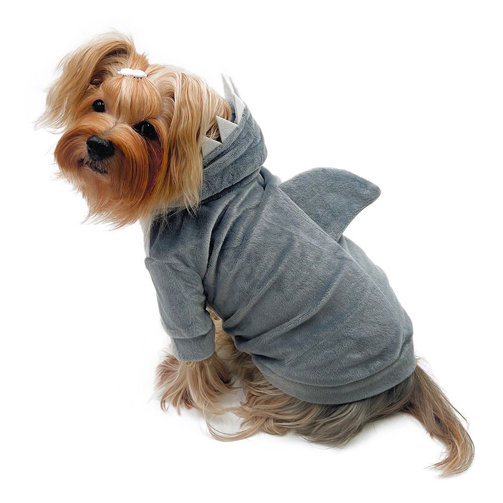 Ultra Plush Shark Hoodie with Fin & Teeth (Color: , size: XL)