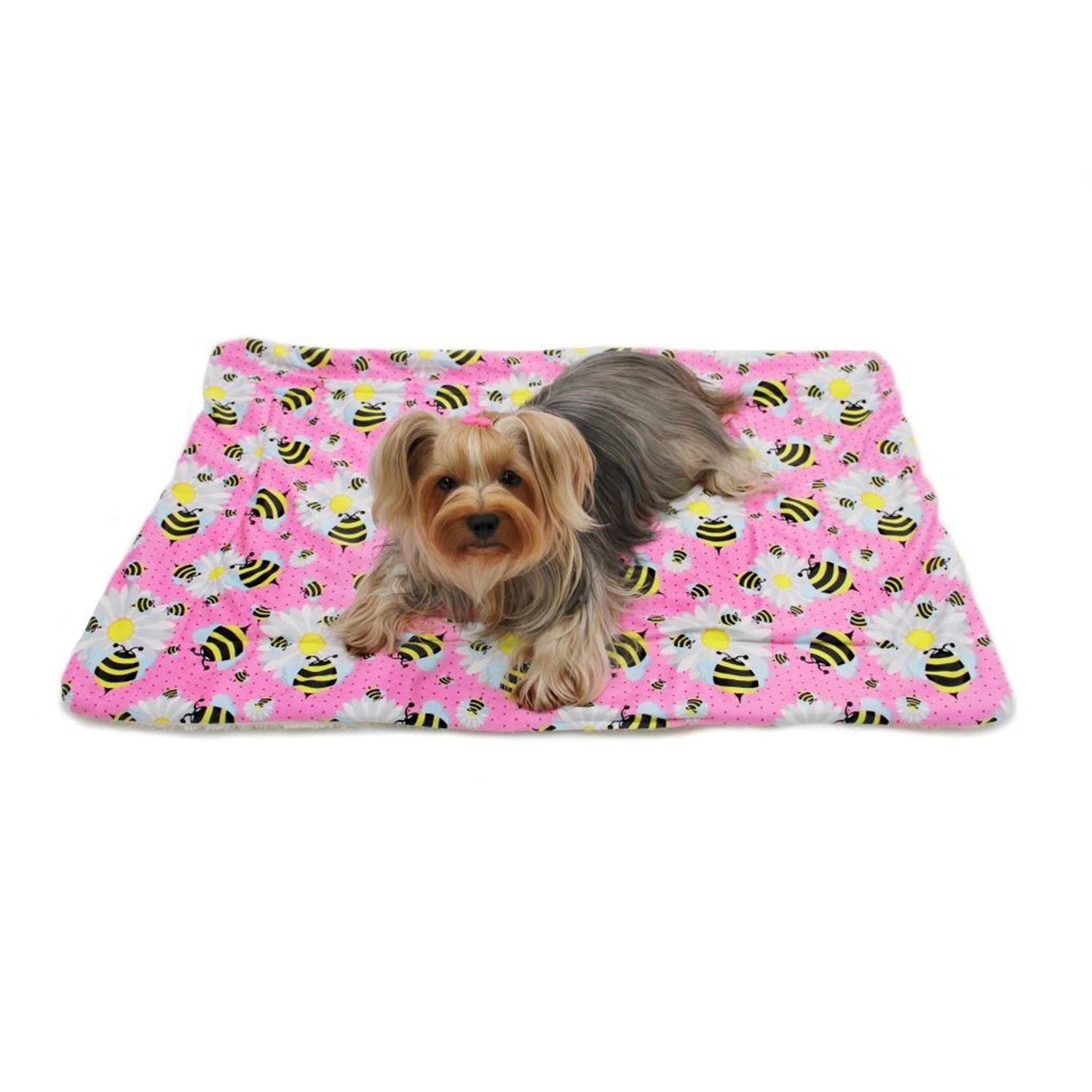 Ultra Soft Minky/Plush Bumblebee and Flowers Blanket (Color: Green, size: One Size)