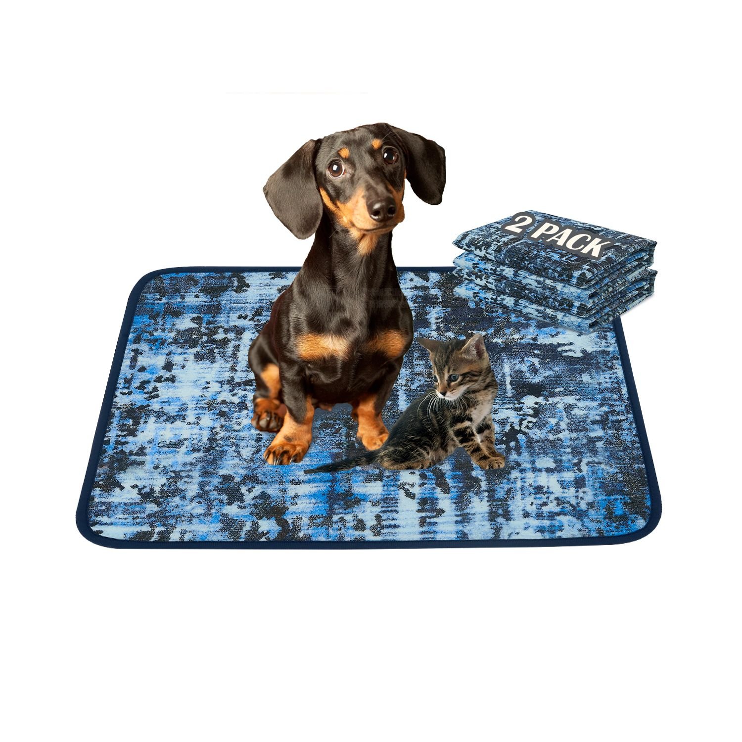 Qeils Washable Pee Pads for Dogs, 2 Pack Reusable Puppy Pads 36"x41" Super Absorbent Leakproof Dog Training Pads, Non-Slip Potty Pads for Floor, Qeils Washable Pee Pads for Dogs, 2 Pack Reusable Puppy Pads 36"x41" Super Absorbent Leakproof Dog Training Pads, Non-Slip Potty Pads for Floor,