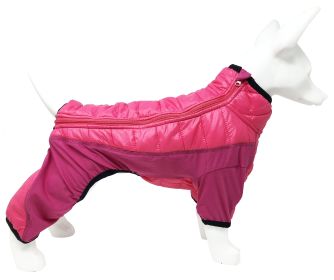 Pet Life 'Aura-Vent' Lightweight 4-Season Stretch and Quick-Dry Full Body Dog Jacket (Color: Pink, size: X-LARGE)