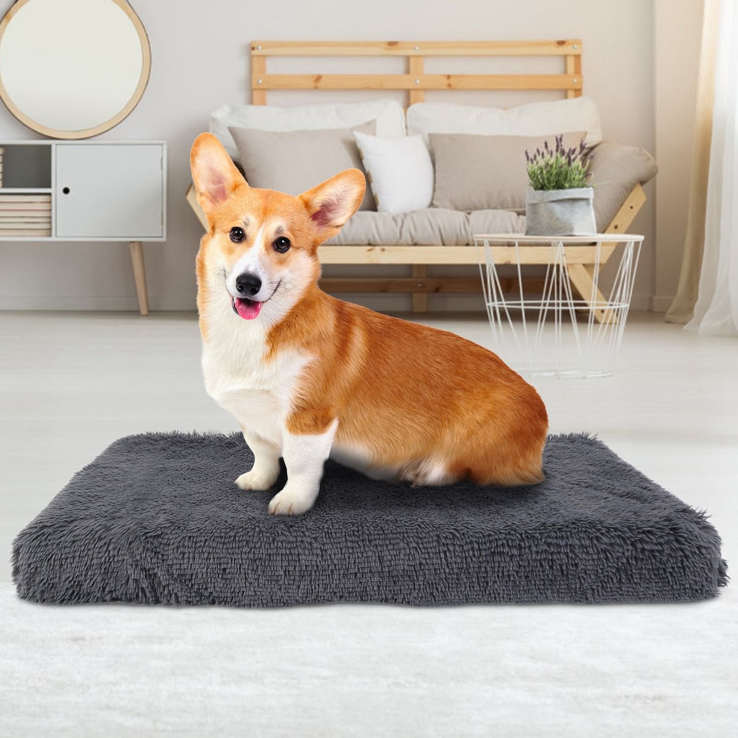 Dog Bed Soft Plush Cushion Cozy Warm Pet Crate Mat Dog Carpet Mattress with Long Plush for S M Dogs Dog Bed Soft Plush Cushion Cozy Warm Pet Crate Mat Dog Carpet Mattress with Long Plush for S M Dogs